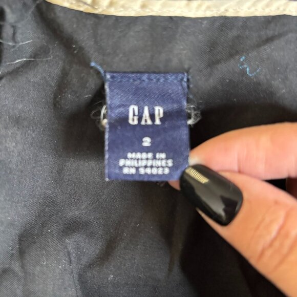 Gap Floral Sleeveless V Neck A Line Swing Dress Size 2 Black Side Zipper Lined - Picture 6 of 6